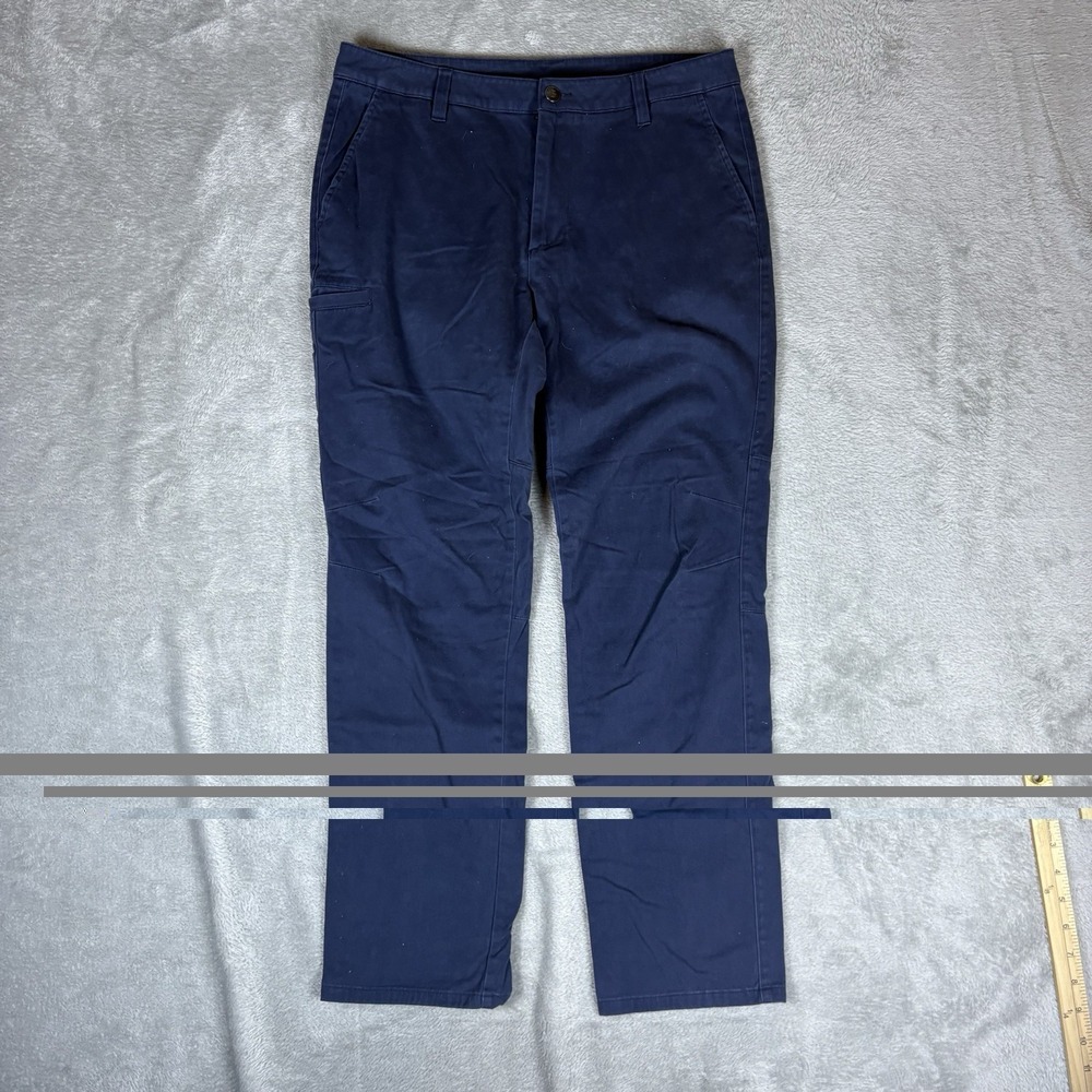 BYLT Men's Size M Medium Classic Chino Pant Navy Blue Stretch 32x29